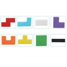 Puzzle Montessori dinl lemn, tip Tetris, 40 piese, multicolor