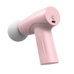  Mini aparat de masaj tip pistol, Incarcare USB Tip C, pentru relaxare musculara, autonomie 120 min, 3 viteze, roz