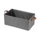 Cutie de depozitare tip cos, pliabila, cadru metalic, manere, 47 x 35 x 30 cm, 50 l, gri