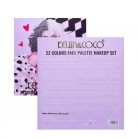 Set 4 produse de machiaj KEVIN & COCO, Black-White Witch, 22 culori, 19.7 x 21.2 x 2.5 cm