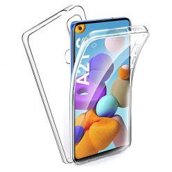   Husa Full TPU 360° pentru Samsung Galaxy A21s (fata + spate), transparenta