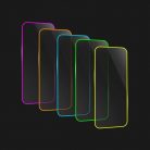 Folie sticla Apple iPhone 15, Luminous HD, margine fluorescenta, roz