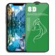 Folie de sticla Apple iPhone 15, Full Glue 8D Mirror Glass, reflexie verde, margini negre