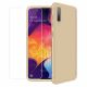 Husă Full Cover 360° pentru Samsung Galaxy A70 (față + spate + sticlă), aurie