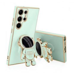   Husa Samsung Galaxy S24 Ultra, Astronaut Case, protectie camera, functie stand expunere, verde