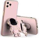 Husa Apple iPhone 15 Pro, Astronaut Case, protectie camera, functie stand expunere, roz