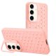 Husa Samsung Galaxy S24, HoneyComb Bracket, functie stand, roz pal