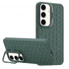 Husa Samsung Galaxy S24, HoneyComb Bracket, functie stand, verde