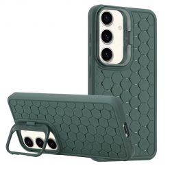   Husa Samsung Galaxy S24, HoneyComb Bracket, functie stand, verde