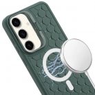 Husa Samsung Galaxy S24, HoneyComb Bracket, functie stand, verde