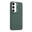 Husa Samsung Galaxy S24, HoneyComb Bracket, functie stand, verde