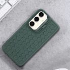 Husa Samsung Galaxy S24, HoneyComb Bracket, functie stand, verde