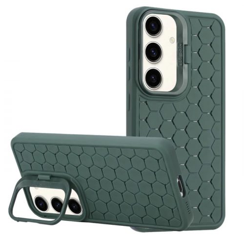 Husa Samsung Galaxy S24+ (S24 Plus), HoneyComb Bracket, functie stand, verde