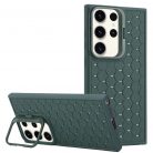 Husa Samsung Galaxy S24 Ultra, HoneyComb Bracket, functie stand, verde