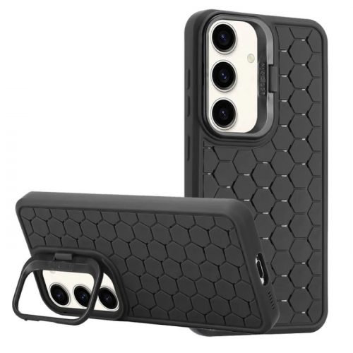 Husa Samsung Galaxy S23+ (S23 Plus), HoneyComb Bracket, functie stand, neagra