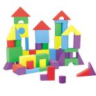 Set blocuri de constructie din spuma EVA, 29 de Piese, Interactive, 24.5x16x3.7 cm, Multicolor