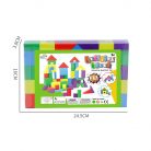 Set blocuri de constructie din spuma EVA, 29 de Piese, Interactive, 24.5x16x3.7 cm, Multicolor