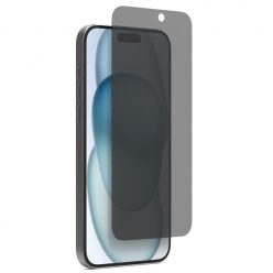   Folie de sticla Apple iPhone 16, Privacy Glass, margini usor curbate