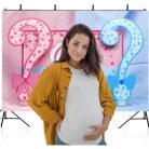 Banner pentru petrecere, model Girl or Boy, tematica Gender Reveal, 150 x 100 cm, albastru/roz