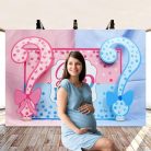 Banner pentru petrecere, model Girl or Boy, tematica Gender Reveal, 150 x 100 cm, albastru/roz