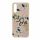 Husa Flowers Glitter pentru Apple iPhone 7 / 8, cu mesaj, aurie