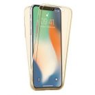 Husa Full TPU 360° pentru iPhone 11 Pro (fata + spate), auriu transparent