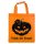 Punga de Halloween "Trick or Treat" portocalie cu dovleac negru, 28 x 32 cm