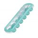 Cutie din silicon pentru cuburi de gheata verde, capac din plastic transparent, 12 compartimente