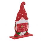 Decoratiune de Craciun din lemn, calendar cu gnom, 20 cm