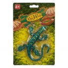 Jucarie Stretchy Iguana, verde/galben, aspect realistic, 24 cm