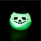 Fantoma decorativa verde de Halloween, moale, din plastic, cu lumina