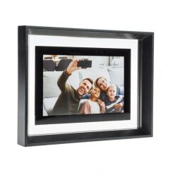   Rama foto decorativa cu fotografia ta, negru/transparent, plastic, 22 x 17 cm