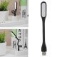 Mini lampa LED cu alimentare prin port USB, flexibila, neagra