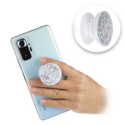   Suport telefon mobil tip popsocket, model confetti holografic