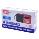 Radio portabil JOC-H011UR, MP3, microSD/USB,FM, afisaj electronic, acumulator BL-5C, negru/rosu