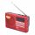 Radio portabil JOC -KK9, MP3, microSD/USB,FM, afisaj electronic, acumulator 2000 mAH, rosu