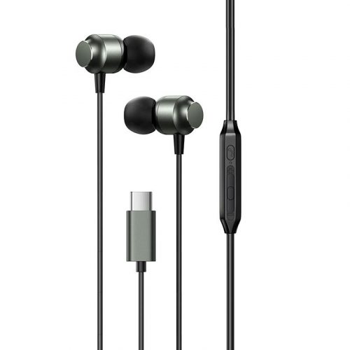 Casti audio Type-C Joyroom JR-EC06, In Ear, 1.2 m, Mic & Volume Key, HiFI, gri