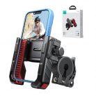 Suport telefon Joyroom JR-ZS266, bicicleta/moto, cleme laterale, montaj ghidon, shockproof, 2 corners, negru/rosu