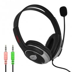   Casti stereo cu microfon Alien JTY-330, lungime cablu 1.5 metri, conexiune jack 3.5 mm, negre