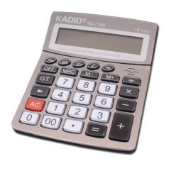   Calculator de birou KADIO KD-778D,  12 caractere, alimentare baterii + solara