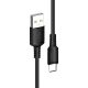 Cablu de date si incarcare KSC-419, USB to Type C, 1 metru, 18W/2.4A, negru