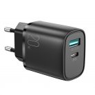 Incarcator casa Joyroom L-QP2011, 20W, 1 x USB-C, 1 x USB-A, PD, QC 3.0, negru