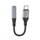  Cablu adaptor Type-C / USB-C Hoco LS36, audio, 12 cm, negru