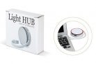 Hub USB 2.0, 4 porturi, 7.5 cm, alb/rosu