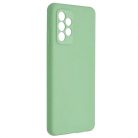 Husa Samsung Galaxy A53 5G, Luxury Silicone, catifea in interior, protectie camere, verde maslina