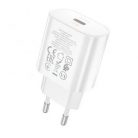 Incarcator PD (Tip C/Type-C) HOCO N22 + cablu USB Lightning, Quick Charge, 25W, alb