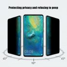 Folie de protectie Samsung Galaxy A21s, Privacy Ceramic, margini negre