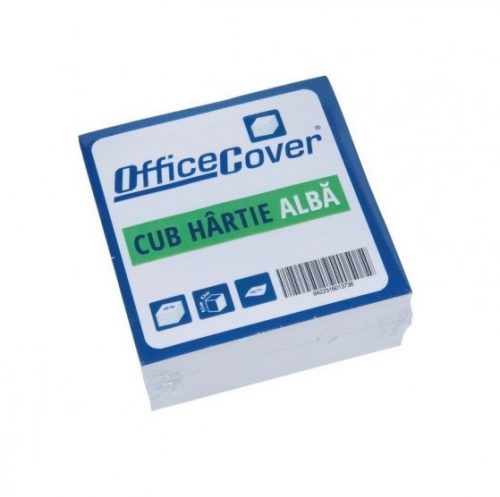 Cub hartie notes Office Cover, 500 coli, 85 x 85 mm, alba