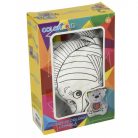 Jucarie vatelina pentru colorat Colorarte, lavabila + Carioci Keyroad Washable, 6 culori, 18 x 12 cm, peste