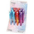 Stilou Cresco Crazy Grafix, penita iridium, alimentare rezerve, corp plastic, albastru